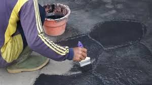 Painting Black Cement Floor Surface