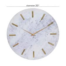 Cosmopolitan White Marble Wall Clock
