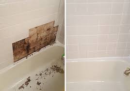Water Damage Behind Shower Tiles