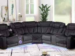 Black Leather Sectionals 1stopbedrooms