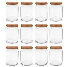 Glass Mason Jar Rose Gold Lids 150ml