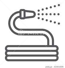 Garden Hose Line Icon Farming And