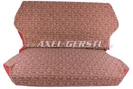Seat Covers Red Cream Coloured Fabric