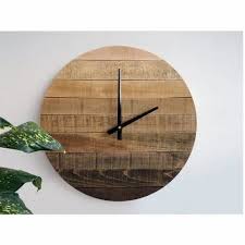Flame Round Wooden Wall Clock For Home