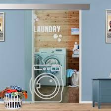 Sliding Glass Barn Door With Laundry