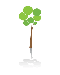 Green Circles Tree Logo Stock Vector By