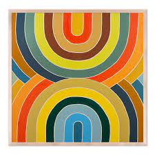 Overlapping Arcs Framed Wall Art By