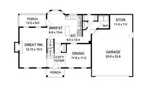 Colonial Floor Plan Main Floor Plan