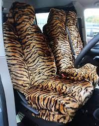 Gold Tiger Faux Fur Van Seat Covers