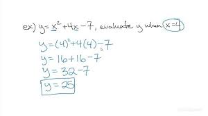 How To Evaluate Quadratic Functions