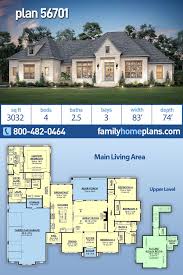 Plan 56701 French Country Farmhouse
