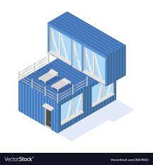 Containers House Isometric Icon Royalty