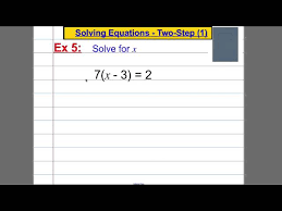 Solving Two Step Equations 1
