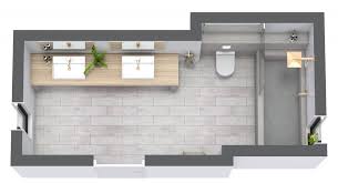 Narrow Bathroom Floor Plan In