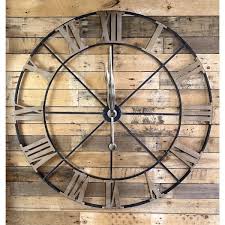 Metal And Wood Skeleton Wall Clock