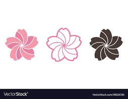 Sakura Japanese Flower Icon Graphic