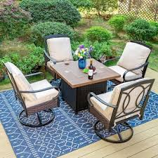 Hanover Fire Pit Patio Sets Outdoor