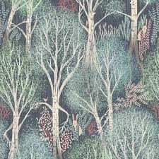 Whimsical Forest Fabric Wallpaper And