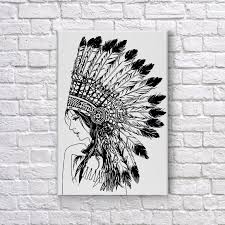 African American Canvas Wall Art Indian