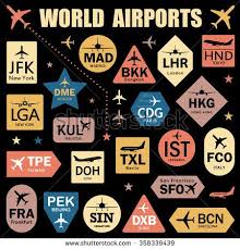 Airport Codes Mix Of Airplane Icons