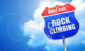 Rock Climbing Sign Background 3d