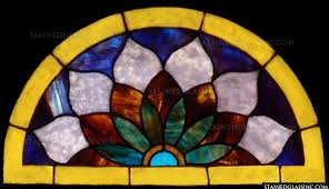 Vibrant Fl Stained Glass Panel