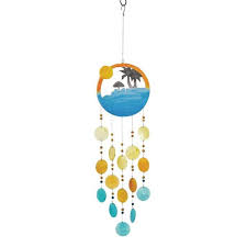 Woodstock Chimes Asli Arts Collection Sunset Beach Capiz Chime 30 Multicolor Wind Chime Csbc Orange