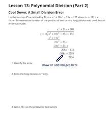 Answered Olynomial Division Part 2