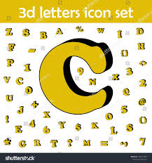 Letter C Alphabet 3d Icon 3d Words