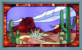 Southwestern Stained Glass Transom