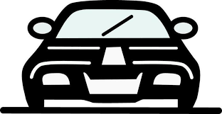 Isolated Flat Car Icon In Black And
