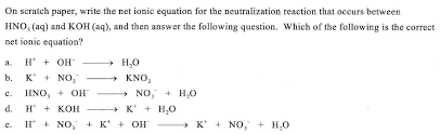 Net Ionic Equation