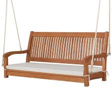 Wood Hanging Porch Swing Bench