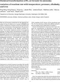 Chemical Transformation Of Fe Air