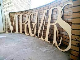 Wedding Giant Wooden Letters Signs
