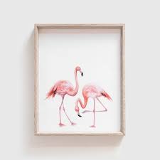 Flamingos Art Print Flamingo Mingo Pink