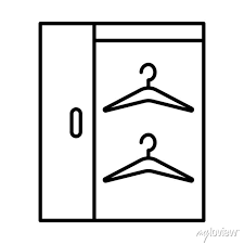 Walk In Closets Linear Icon Dressing