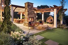 Elevated Backyard With With Pergolas