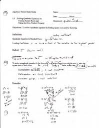 Solving Quadratic Equations