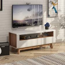 Costway 47 In White Tv Stand Media