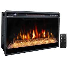 26 In Electric Fireplace Inserts With Crystal