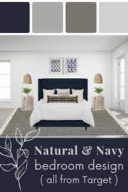 Natural And Navy Bedroom Inspiration