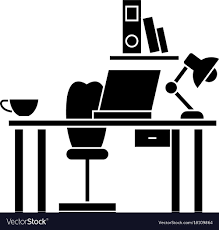 Office Desk Home Icon Royalty Free