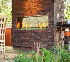 Lanai See Through Outdoor Fireplace