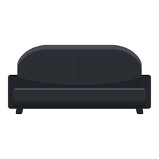 Black Couch Vector Vector Art