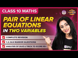Class 10 Maths Chapter 3 Pair Of Linear