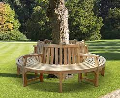 Teak Circular Tree Bench With Arms