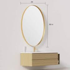 Oval Mirrors Metal Framed