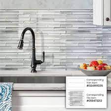 Apollo Tile Silver White 11 8 In X 12 2 In Linear Polished And Matte Finished Glass Mosaic Tile 5 00 Sq Ft Case