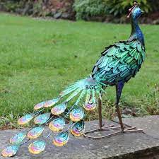 Greenkey Metal Peacock Facing Forward